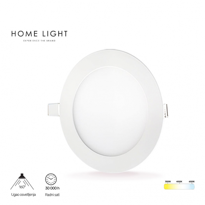 LED panel za ugradnju u spuštene plafone, snage 18W, sa mogućnošću izbora temperature svetlosti (3000K/4000K/6000K) LED panel za ugradnju u spuštene plafone, snage 18W, sa mogućnošću izbora temperature svetlosti (3000K/4000K/6000K)