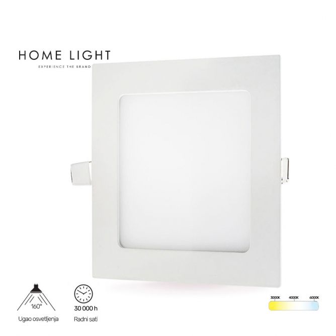LED panel za ugradnju u spuštene plafone, snage 24W, sa mogućnošću izbora temperature svetlosti (3000K/4000K/6000K)
