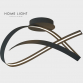 LED luster snage 26W, crne boje, topla boja svetla