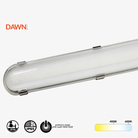 Vododiht LED svetiljka sa visokom IP65 zaštitom, dužine 1500 mm. Mogućnost promene snage i temperature svetla.