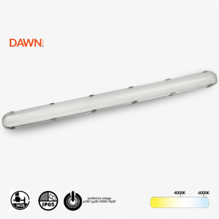 Vododiht LED svetiljka sa visokom IP65 zaštitom, dužine 1500 mm. Mogućnost promene snage i temperature svetla.