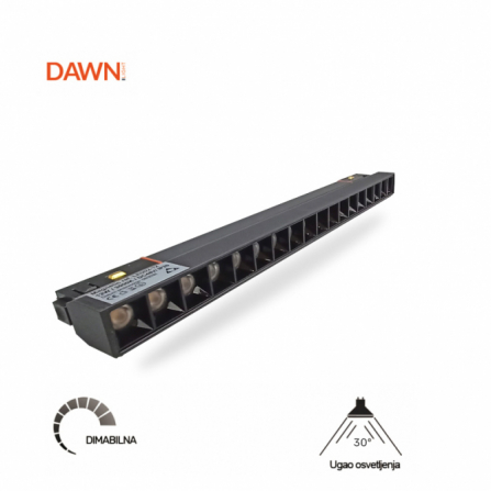 Magnetic svetiljka sa 18 LED dioda, snage 12w sa toplom belim svetlom na 3000K.