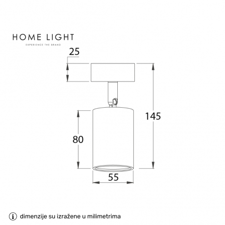 spot lampa sa 1*GU10 grlom