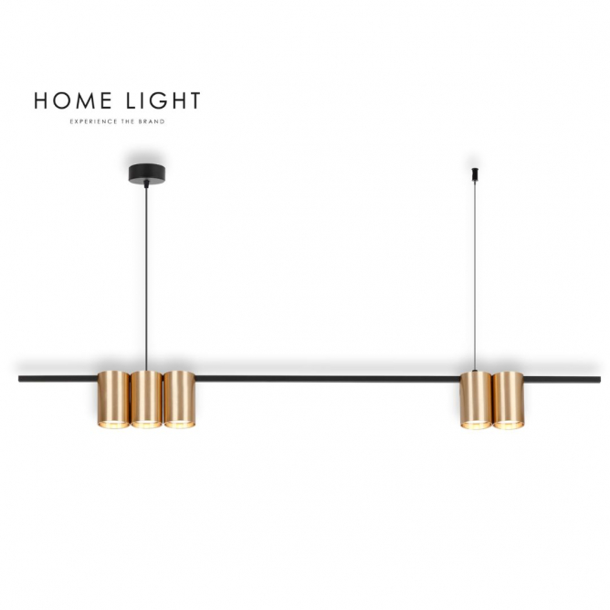 Dekorativni luster u kombinaciji crne i zlatne boje