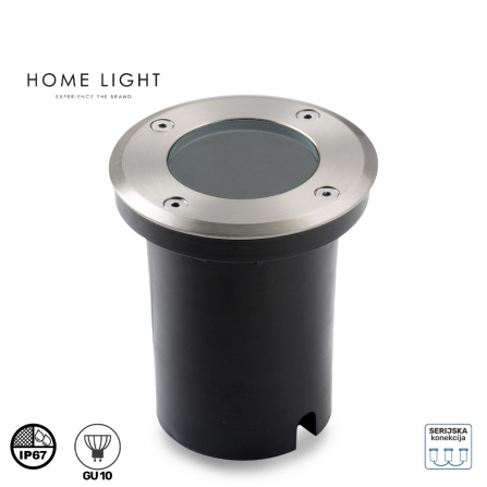 Podna spoljna ugradna lampa sa jednom GU10 sijalicom