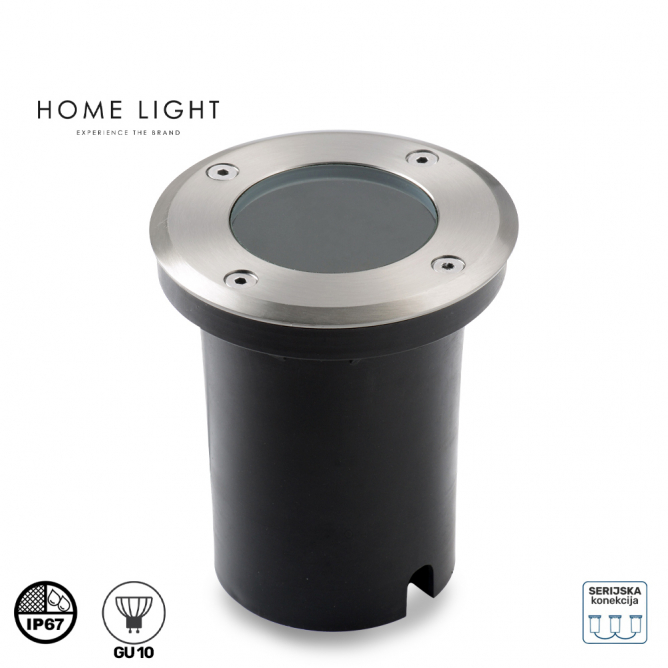 Podna spoljna ugradna lampa sa jednom GU10 sijalicom