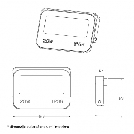 DAWN LED reflektor GN-FL913-20W