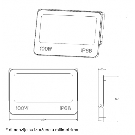DAWN LED reflektor GN-FL913-100W