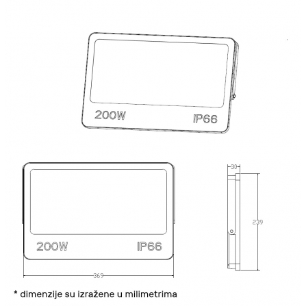 DAWN LED reflektor GN-FL913-200W