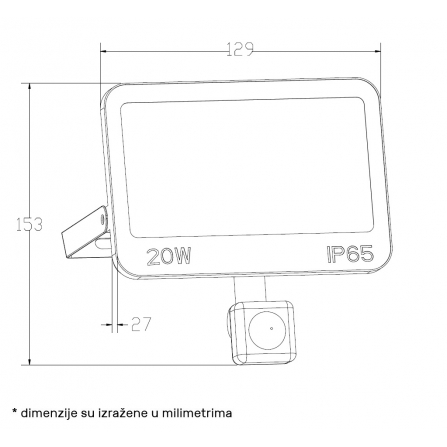 DAWN CCT LED reflektor sa senzorom