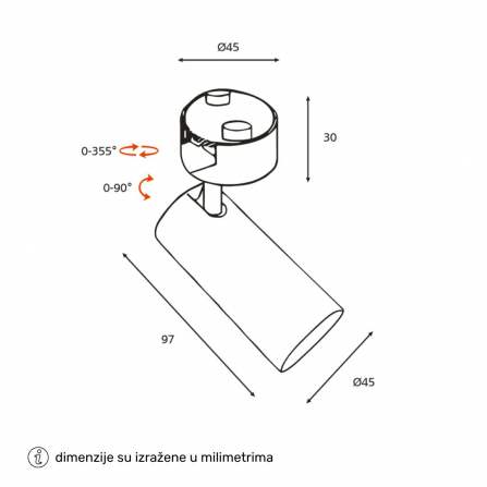 LED reflektor za akcentno osvetljenje – DAWN Skyline TJ-002