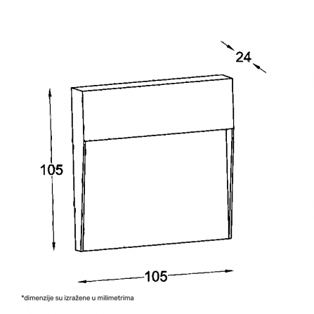 Zidna svetiljka snage 3W, toplo belo svetlo, IP65 zaštita