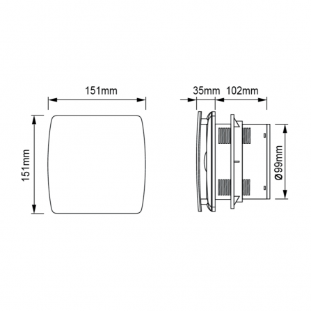 Ventilator za kupatilo beli obezbeđuje efikasnu ventilaciju i cirkulaciju vazduha u kupatilima, toaletima i manjim prostorima.