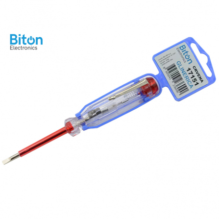 Glinerica 17151 crvena omogućava brzo i sigurno testiranje napona, uz ergonomsku dršku i dobru izolaciju.