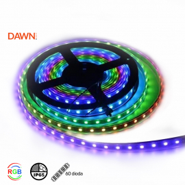 LED TRAKA 12V 14.4W/m RGB IP65 (5met,10mm, KU-5050D-60-RGB)