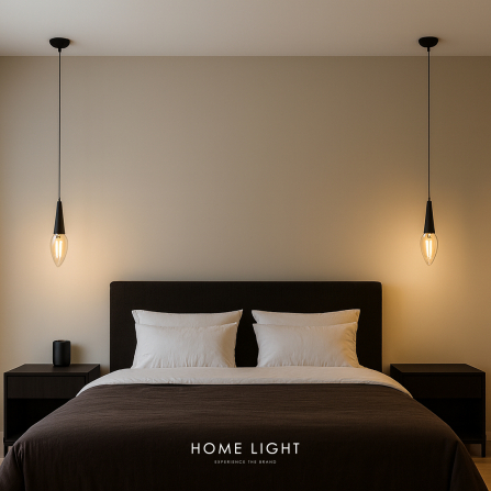 Svedena i elegantna visilica sa jednim sijaličnim grlom E14.