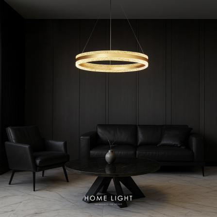 Elegantni LED luster snage 48W, bele boje, ima mogućnost promene boje svetla (3000/4000/6000K) preko daljinskog upravljača