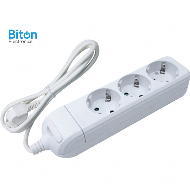 Prenosna trostruka priključnica sa produžnim kablom od 3 metra