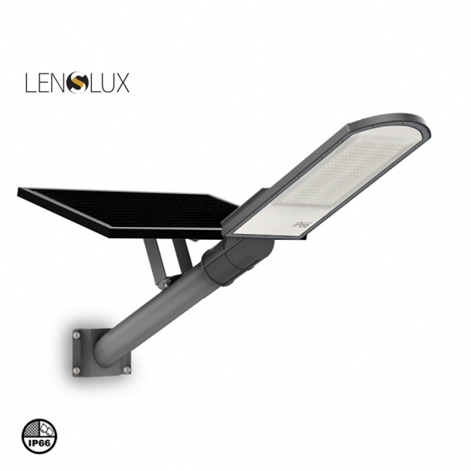 Solarna LED ulična svetiljka snage 180W, svetlosni fluks od 2200lm, neutralno belo svetlo na 4000K