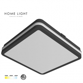 LED PLAFONJERA NORA 24W CCT CRNA IP65