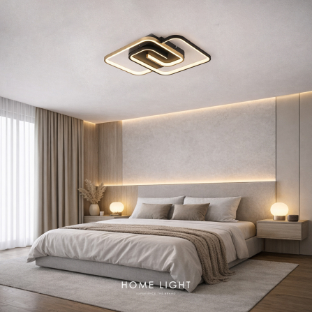 Led plafonjera u kombinaciji crne i zlatne boje