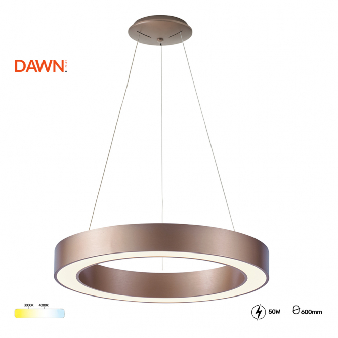 Visilica braon boje, snage 50W, sa dve boje svetla