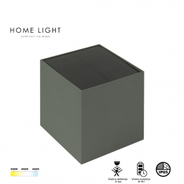 SOLARNA SVETILJKA TAYO 3W 3CCT 300lm SIVA IP65