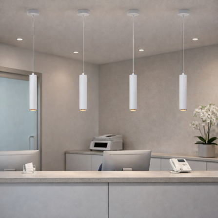 visilica sa 1*GU10 grlom, u beloj boji