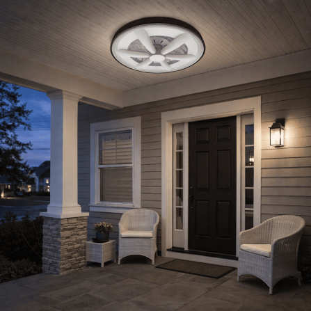 Dimabilna LED plafonjera sa integrisanim ventilatorom od 48W, daljinskim upravljačem i tri nijanse svetla