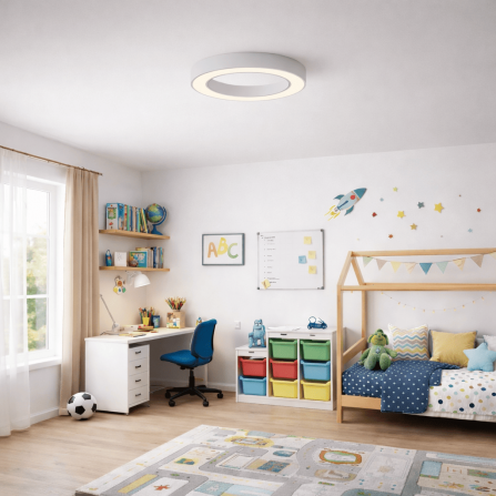 Plafonska svetiljka, bele boje, snage 80W, sa dve boje svetla