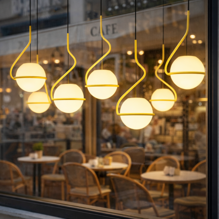 Elegantna visilica sa metalnim delovima u boji zlata i jednim grlom tip E27.