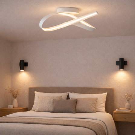 LED luster, snage 26W, kombinuje visoku funkcionalnost sa elegantnim dizajnom. Mogućnost promene boje svetla (3000, 4000, 6000K)