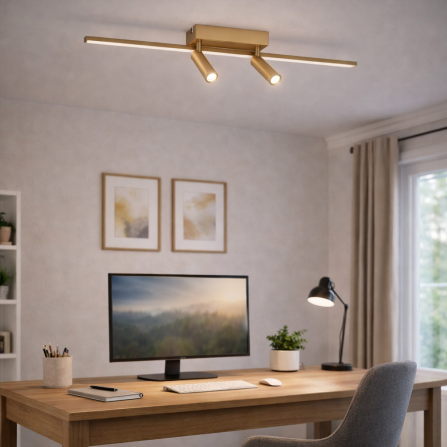 Elegantna i atraktivna LED plafonska svetiljka, sa dva reflektora.