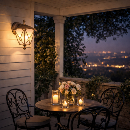 Fenjer klasičnog izgleda u boji starog zlata