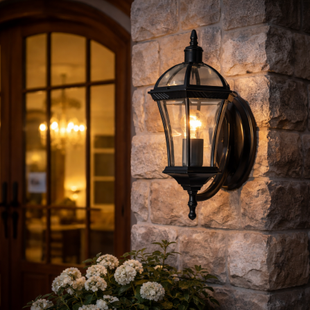 Fenjer u rustičnoj crnoj boji