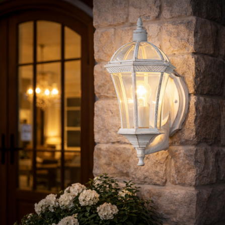 Fenjer u rustičnoj beloj boji