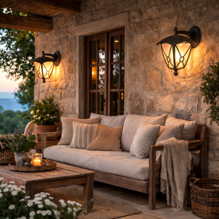 Fenjer klasičnog izgleda u crnoj boji