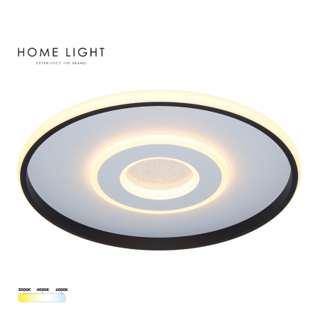 LED plafonjera crne boje, snage 30W sa tri boje svetla