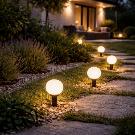 Solarna LED lampa, prečnik 200 mm, boja svetla 4000K