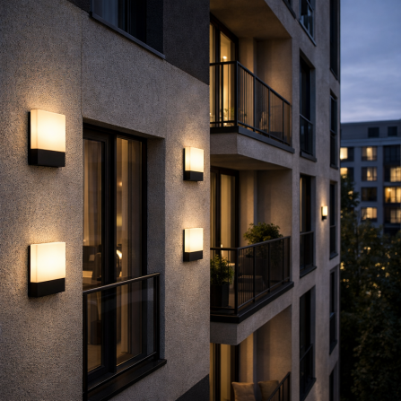 Crna LED zidna spoljna lampa sa snagom od 10W i temperaturom svetla od 4000K