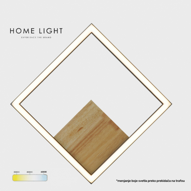 LED zidna lampa, snaga 18W, sa tri boje svetla koje se menjaju preko prekidača