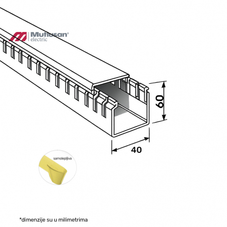 Perforirana samolepljiva kanalica za kablove.