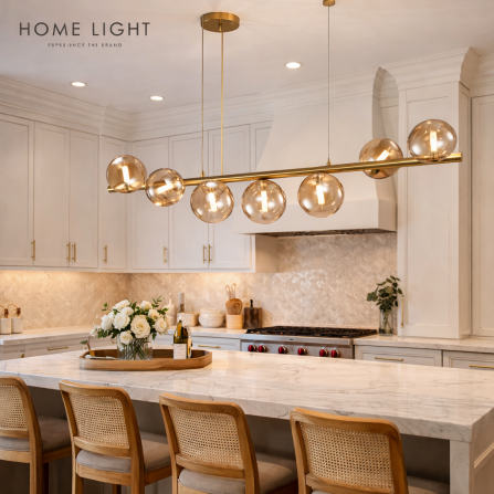 Luster sa 7xG9 sijalicama u bakarnoj boji savršen za prostrane dnevne sobe