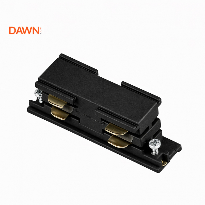 Trostepeni I konektor za redno povezivanje šina, crne boje