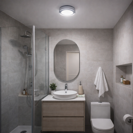 LED plafonjera bele boje sa IP65 zaštitom i sa tri boje svetla