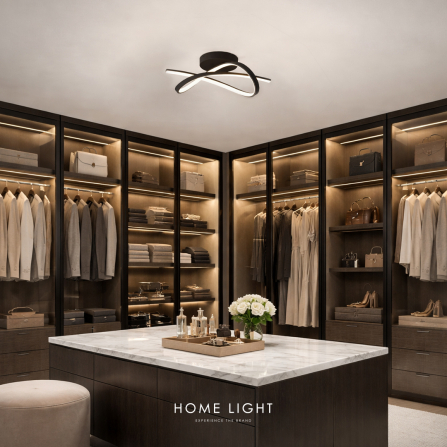 LED luster crne boje, snage 32W, sa tri boje svetla