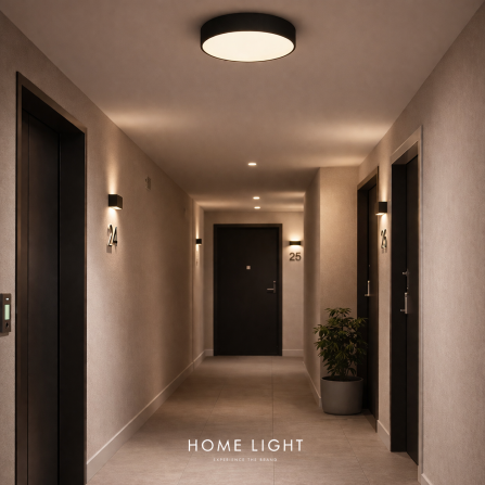 LED plafonjera crne boje, snage 40W sa daljinskim upravljačem. Tri boje svetla, mogućnost dimovanja