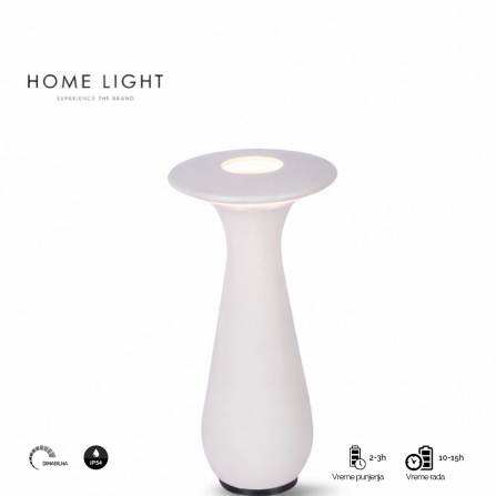 Punjiva stona lampa, crvene boje, snaga 2.5W, mogućnost dimovanja