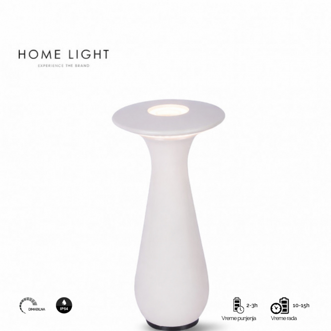 Punjiva stona lampa, crvene boje, snaga 2.5W, mogućnost dimovanja