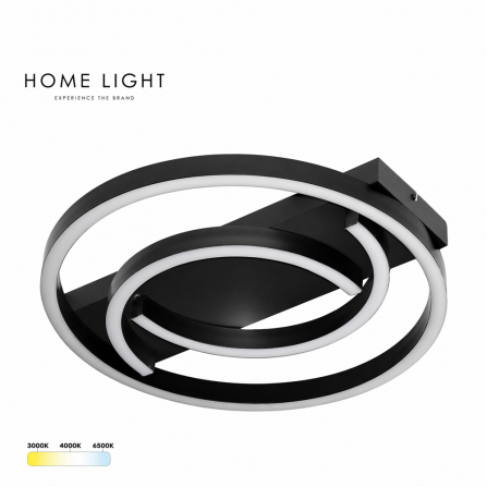 LED plafonjera crne boje, snage 40W sa tri boje svetla